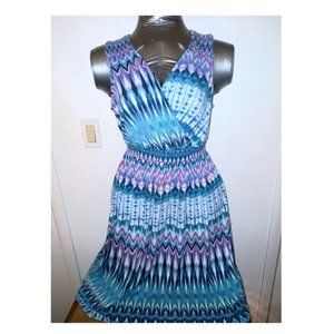 TORRID Multi-Color Pastel Faux Wrap Midi Dress 2X Pink, Blue, Green